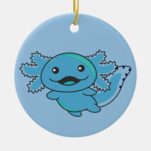 Axolotl Different Types Of Axolotls Sweet Axolotl  Ceramic Ornament