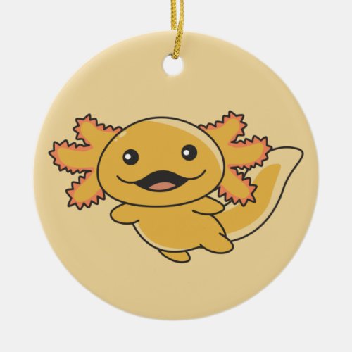 Axolotl Different Types Of Axolotls Sweet Axolotl  Ceramic Ornament