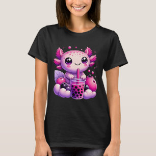Axolotl Drink Boba Tea Bubble Tea Cute Animal Kawa T-Shirt
