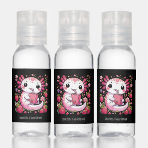 Axolotl Drinking Japanese Strawberry Milk Hand Sanitizer