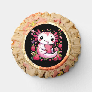 Axolotl Drinking Japanese Strawberry Milk Reese's Peanut Butter Cups