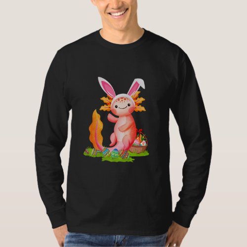 Axolotl Easter Egg Hunting Bunny Axolotl Easter Su T_Shirt