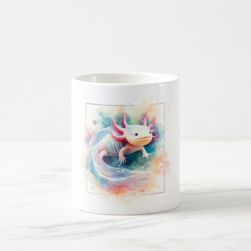 Axolotl Elegance AREF280 _ Watercolor Coffee Mug
