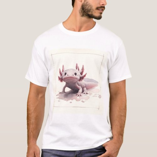 Axolotl Elegance AREF293 _ Watercolor T_Shirt