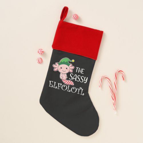 Axolotl Elf The Sassy Elfolotl Animal Christmas Ad Christmas Stocking