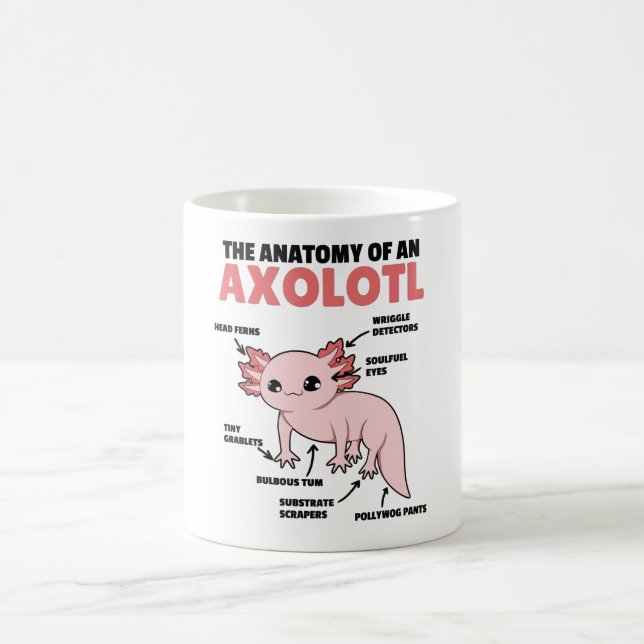 Axolotl Explanation Anatomy Of An Axolotl Coffee Mug (Center)