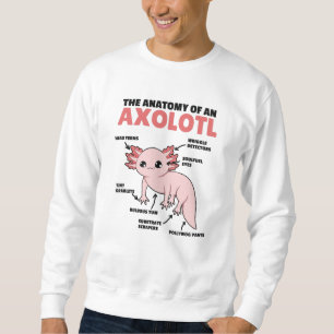 Axolotl Explanation Anatomy Of An Axolotl Sweatshirt