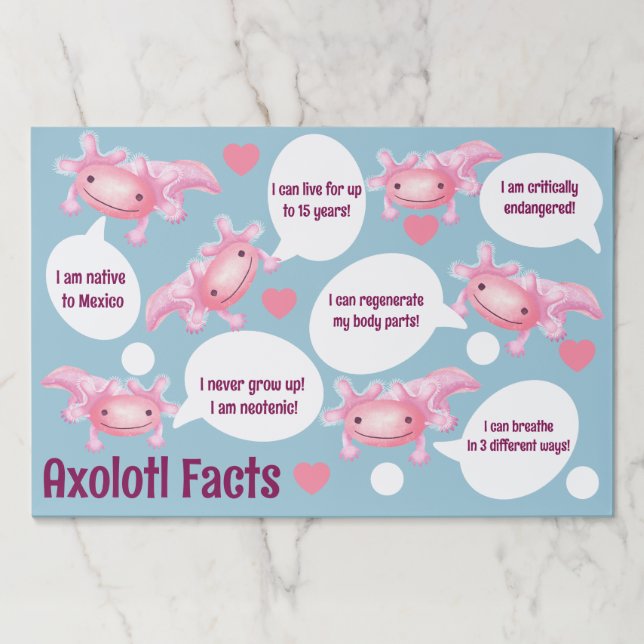 Axolotl facts Large Tearaway Paper Pad (Front)