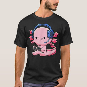 Axolotl Fish Video Game Gaming Boys Girls Anime Li T-Shirt