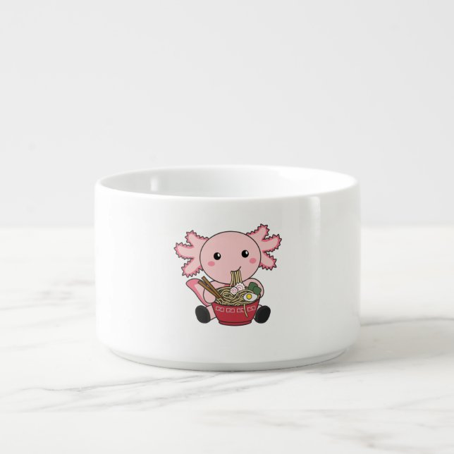 Axolotl Food Ramen Japanese Food Kawaii Animals Po Bowl (Center)