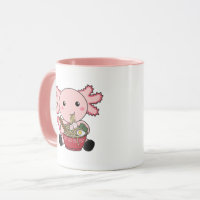 Axolotl Kawaii Japanese Food Front & Back Coffee Mug