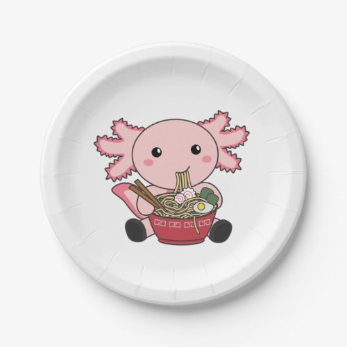 Axolotl Food Ramen Japanese Food Kawaii Animals Po Paper Plates