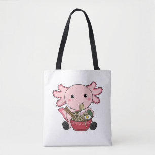 Axolotl Food Ramen Japanese Food Kawaii Animals Po Tote Bag