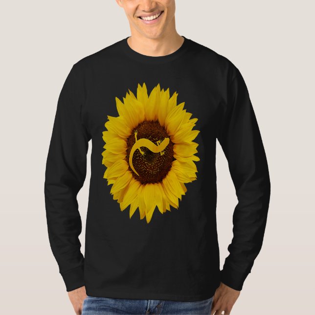 Axolotl  For Women Men Salamander Pet Sunflower T-Shirt (Front)