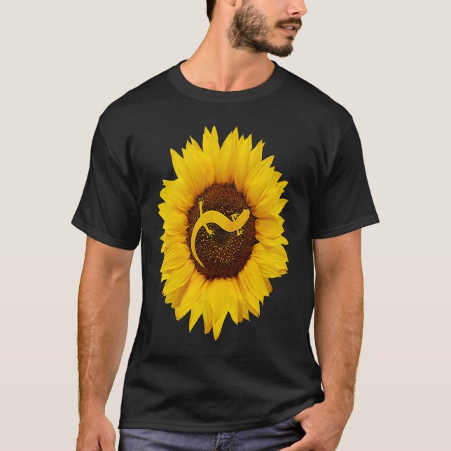 Axolotl  For Women Men Salamander Pet Sunflower T-Shirt (Front)
