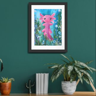 Axolotl Framed Art