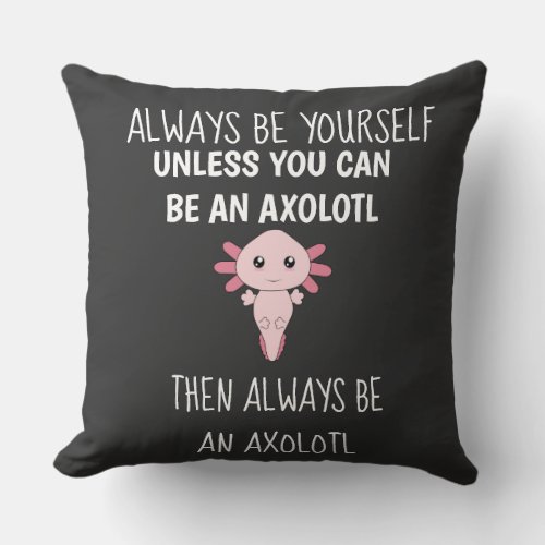 Axolotl Funny Gamers Gamer Throw Pillow