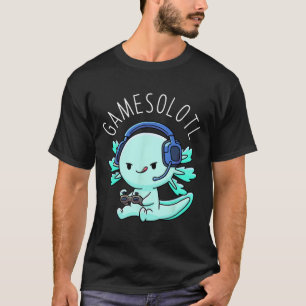 Axolotl Gamer Anime Gifts Kawaii Boys Girls  T-Shirt