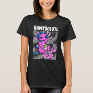 Axolotl Gamer Cute Gamesolotl Mexicanum Gaming T-Shirt