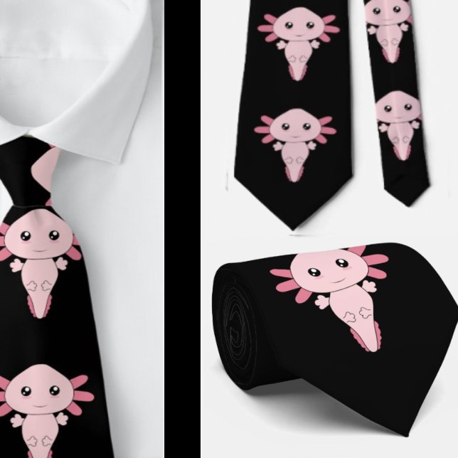 Axolotl Gamers Neck Tie Necktie (Creator Uploaded)