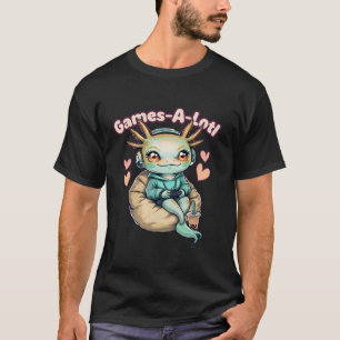 Axolotl Gamesolotl Girl Video Games Cute Anime Axo T-Shirt