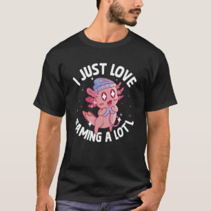 Axolotl Gaming Champion Axolotl Walking Fi T-Shirt