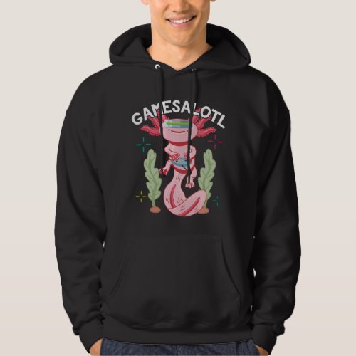 Axolotl Gaming Gamesalotl Kawaii Hoodie