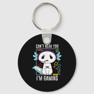 Axolotl Gaming Salamander As Gamer Keychain