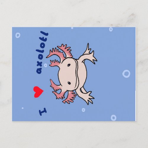 Axolotl Gift Cute Axolotl For Birthday  Holiday Postcard