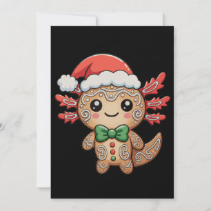 Axolotl Gingerbread Christmas Xmas Matching Family Holiday Card