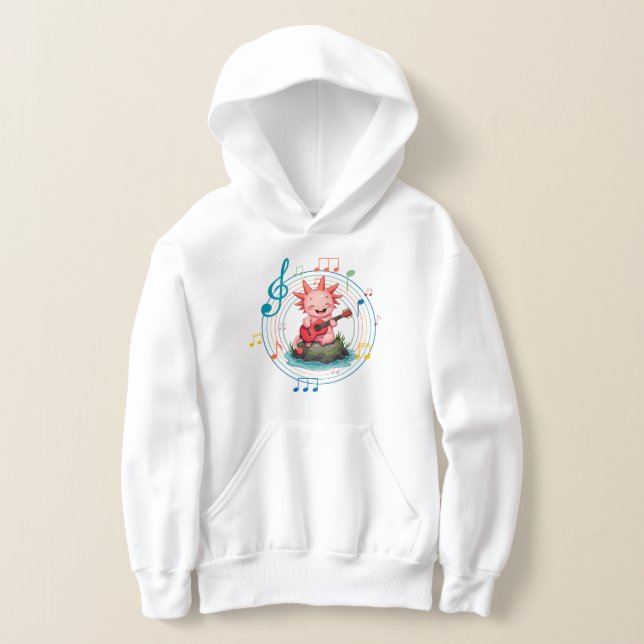 Axolotl guitar hoodie (Laydown)
