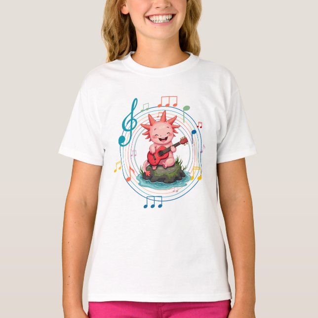 Axolotl guitar T-Shirt (Front)