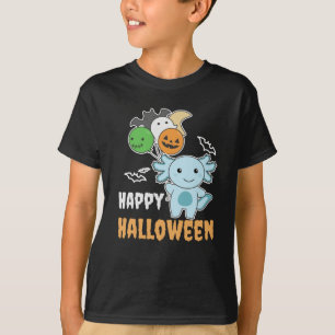 Axolotl Halloween Balloons Kids Cute Axolotls T-Shirt