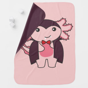 Axolotl Halloween Cute Devil Vampire Costume Baby Blanket