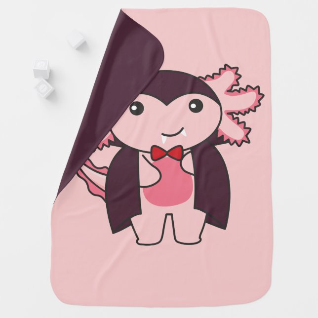 Axolotl Halloween Cute Devil Vampire Costume Baby  Blanket (In Situ)