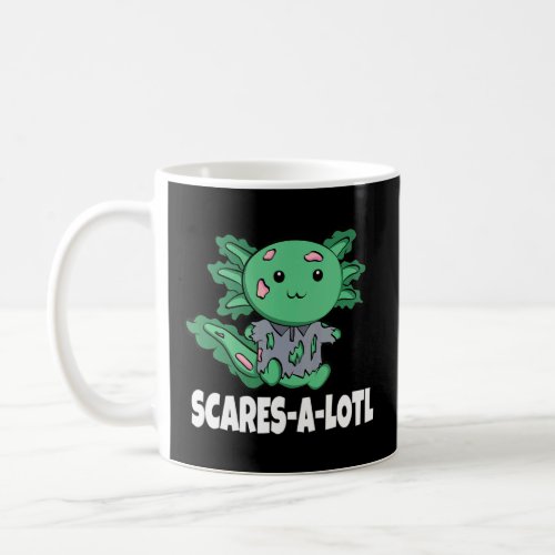 Axolotl Halloween Scaresalotl With Zombie Costume  Coffee Mug