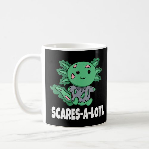 Axolotl Halloween Scaresalotl With Zombie Costume  Coffee Mug