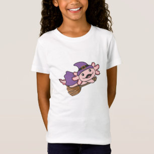 Axolotl Halloween Witch Kids Witches Costume T-Shirt