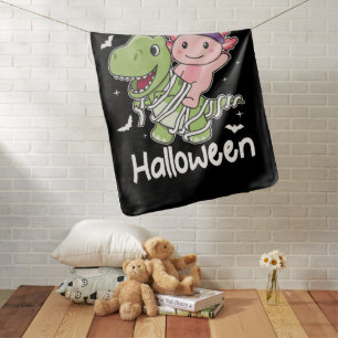 Axolotl Happy Halloween T-rex Mummy Costume Baby B Blanket