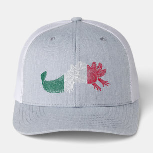 Axolotl Hat - RED, WHITE & GREEN - Mexico Flag