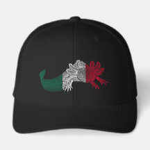 Axolotl Hat - RED, WHITE & GREEN - Mexico Flag