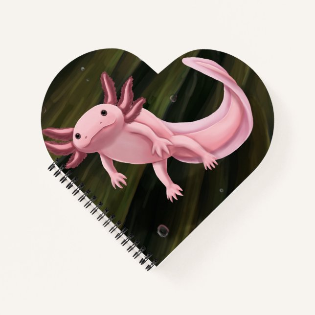 Axolotl heart notebook (Front)