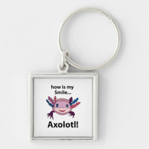Axolotl How Is My Smile Funny Axolotl Keychain