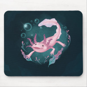 Axolotl ilustration  mouse pad