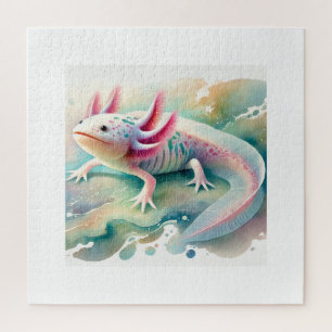 Axolotl in Dreamy Waters 110924AREF134 - Watercolo Jigsaw Puzzle