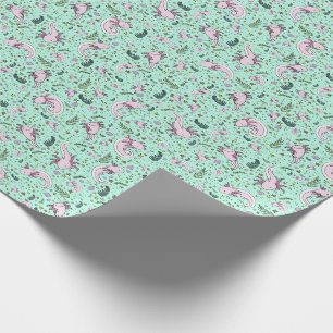 Axolotl in Green Wrapping Paper