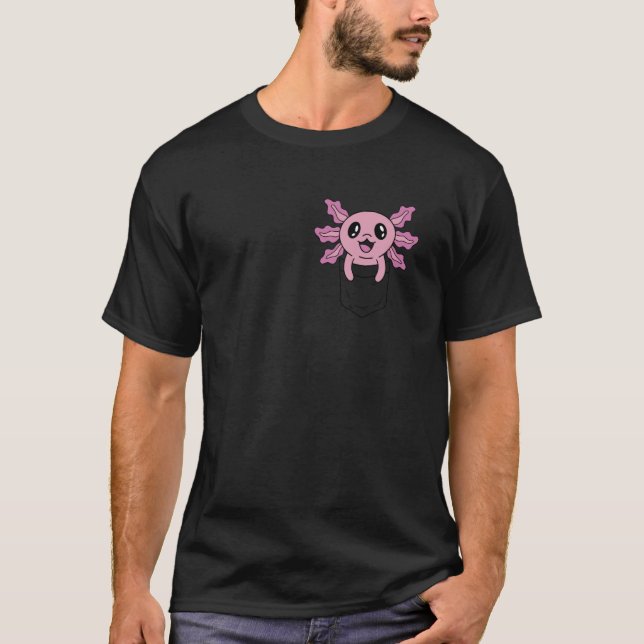 Axolotl in Pocket Cute Axolotl In The Pocket T-Shirt (Front)