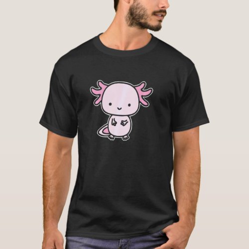 Axolotl Inside Pocket Watching You Walking Fish Ax T_Shirt