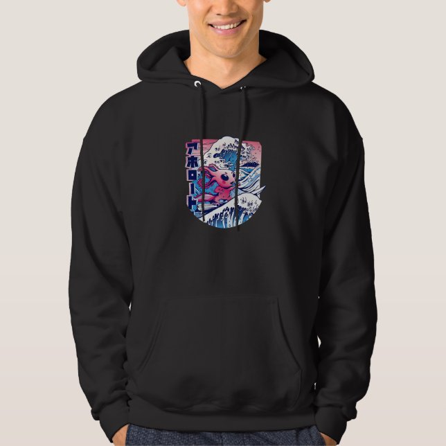 Axolotl Is Surfing Hoodie (Front)