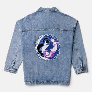 Axolotl Japanese Yin Yang Chinese Ying Yang  Denim Jacket